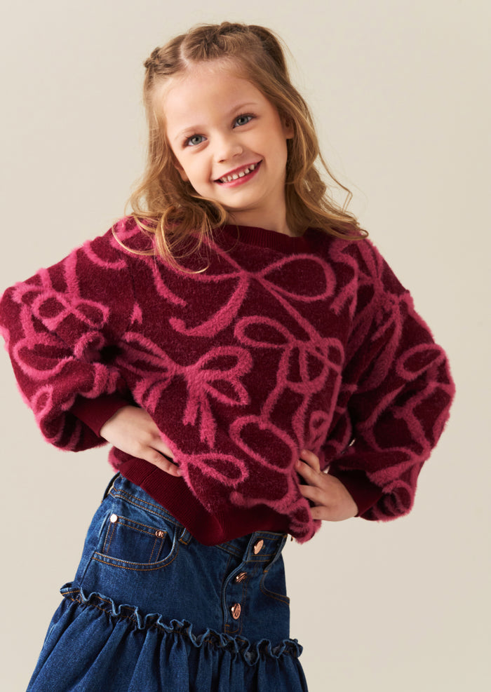 Livia Pink Bow Jumper