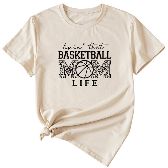 Livin That Basketball, Crewneck, Plus-size Women's T-shirt, Short-sleeved Shirt