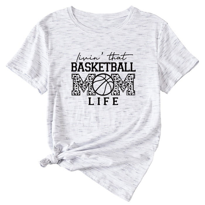 Livin That Basketball, Crewneck, Plus-size Women's T-shirt, Short-sleeved Shirt