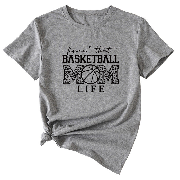 Livin That Basketball, Crewneck, Plus-size Women's T-shirt, Short-sleeved Shirt