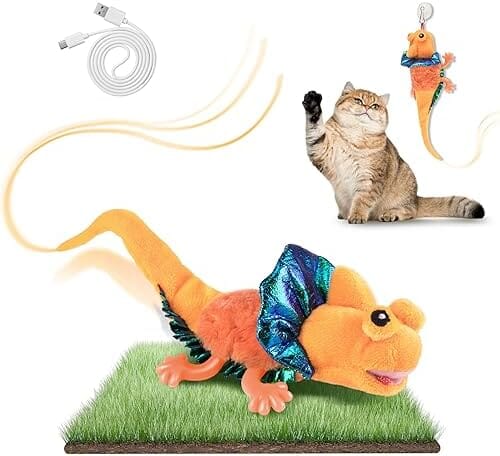 Lizard Kitten Toy with Catnip for Indoor Cats Kicker Cat Toys amazon