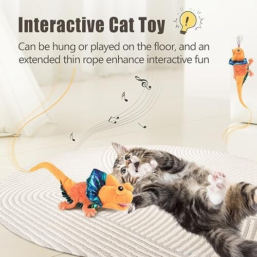 Lizard Kitten Toy with Catnip for Indoor Cats Kicker Cat Toys amazon