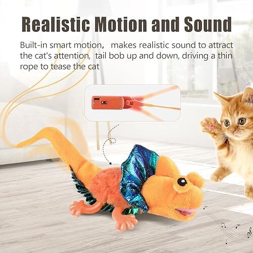 Lizard Kitten Toy with Catnip for Indoor Cats Kicker Cat Toys amazon