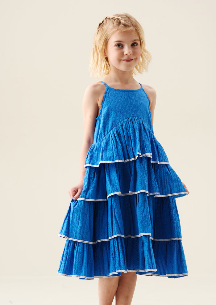 Lois Tiered Seersucker Dress