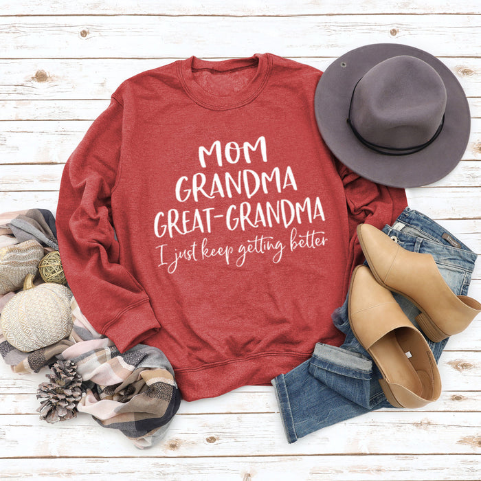 Red sweater (white font) / S