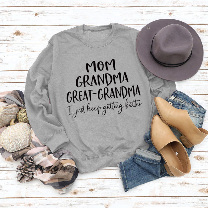 Grey sweater (black font) / S
