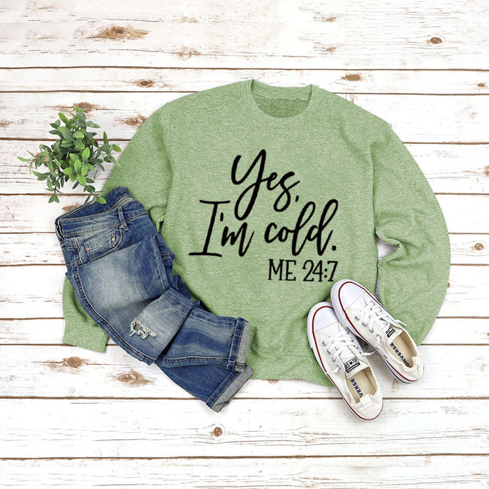Olive sweater (black font) / S