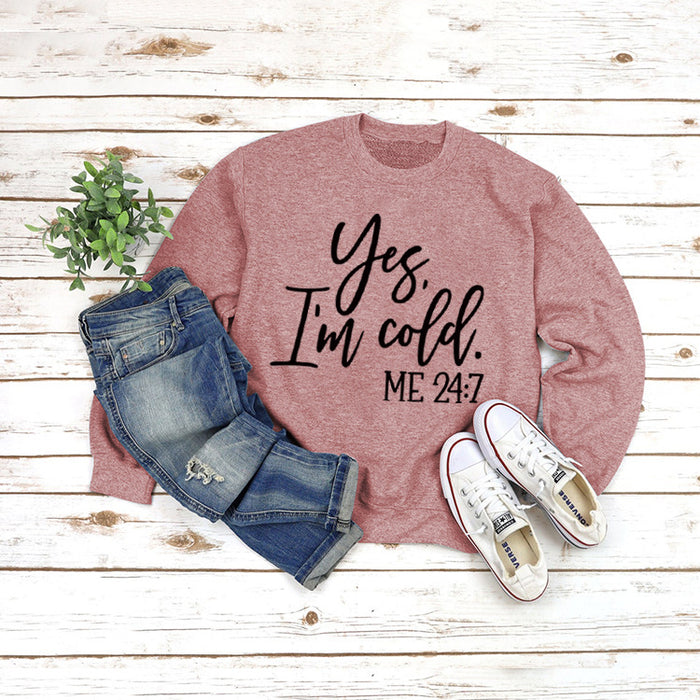 Rose gold sweater (black font) / S
