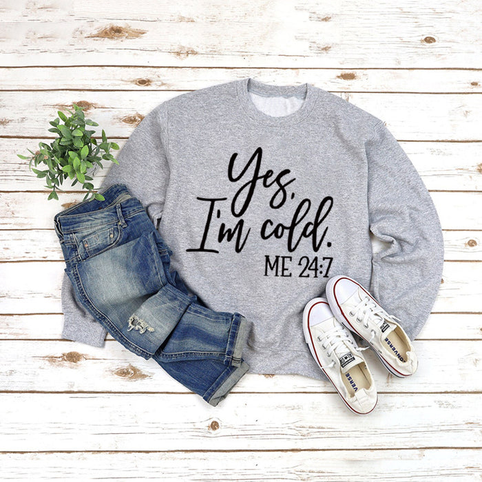 Grey sweater (black font) / S
