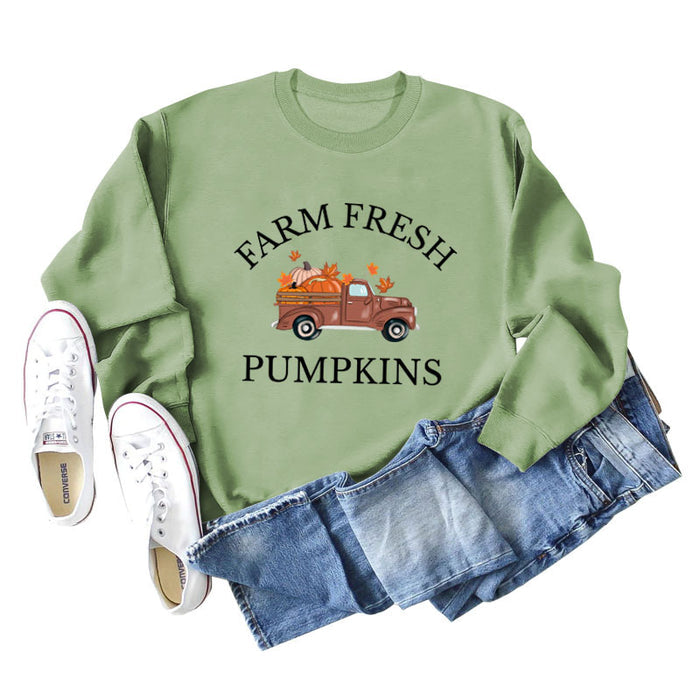 Olive green sweater (black word color picture) / S