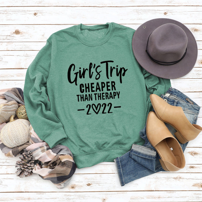 Light green sweater (black font) / S