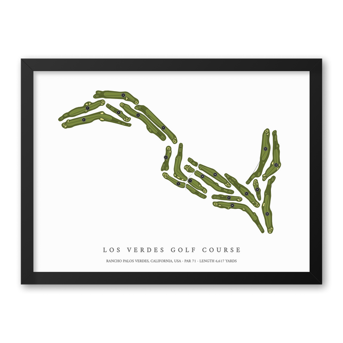 Los Verdes Golf Course | Golf Course Map | Black Frame