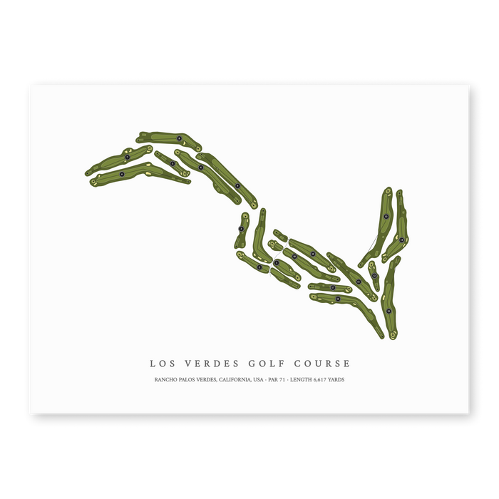 Los Verdes Golf Course | Golf Course Map | Unframed