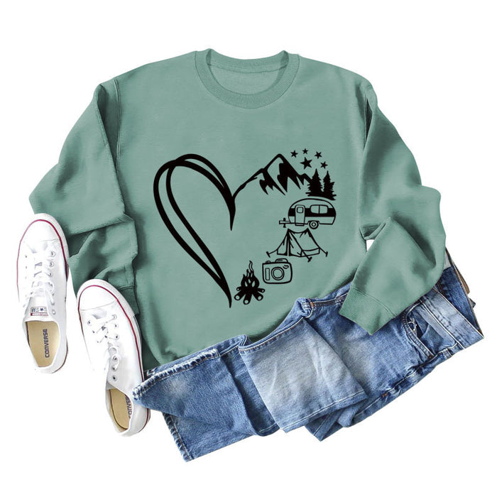 Light green sweater (black font) / S
