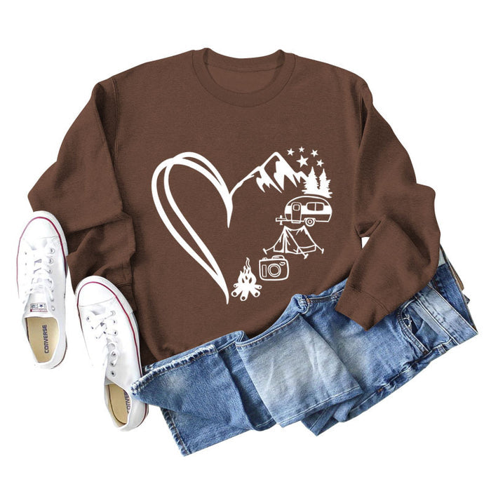 Coffee colored sweater (white font) / S