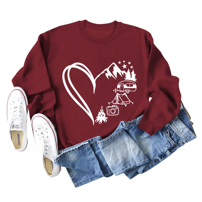 Wine red sweater (white font) / S