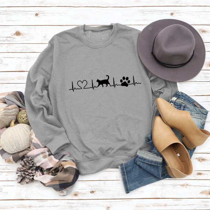 Grey sweater (black font) / S