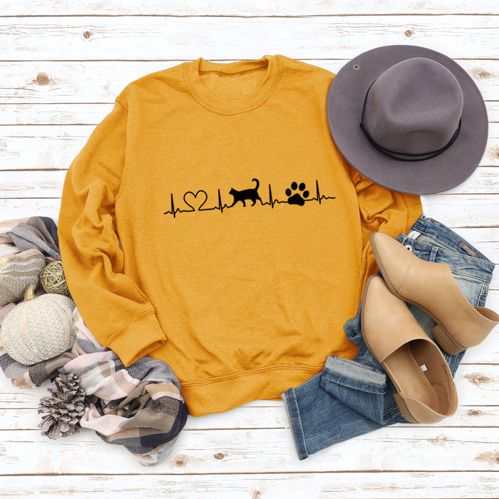 Yellow sweater (black font) / S