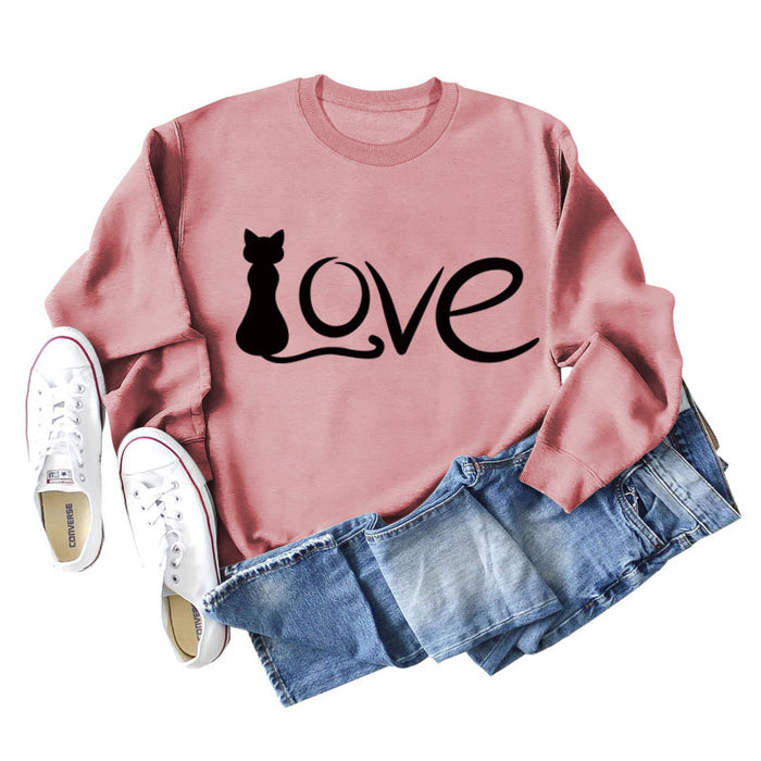 Rose gold sweater (black font) / S