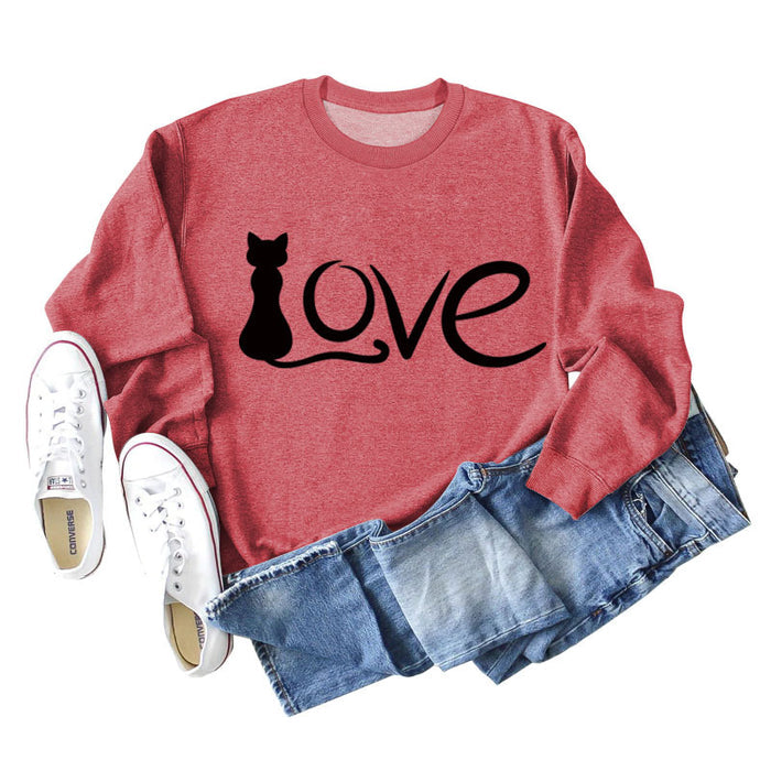 Red sweater (black font) / S