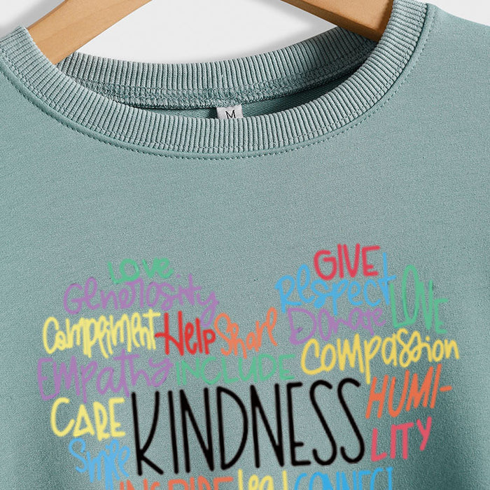 Love Generativity Fashion Loose Letter Long Sleeve Round Neck Sweater Girl