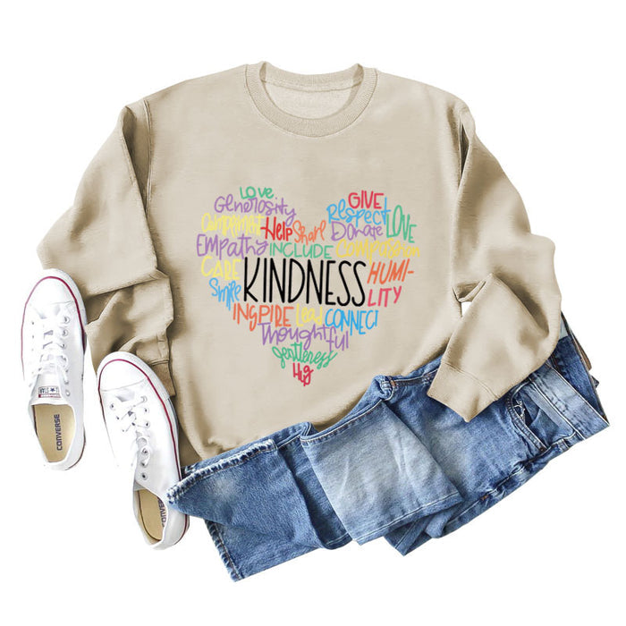 Love Generativity Fashion Loose Letter Long Sleeve Round Neck Sweater Girl
