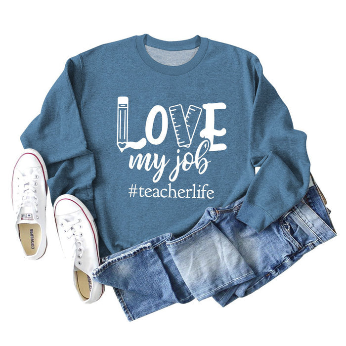 Blue hoodie (white font) / S