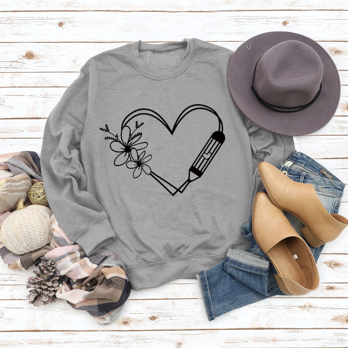 Grey sweater (black font) / S