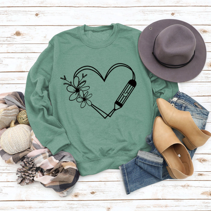 Light green sweater (black font) / S