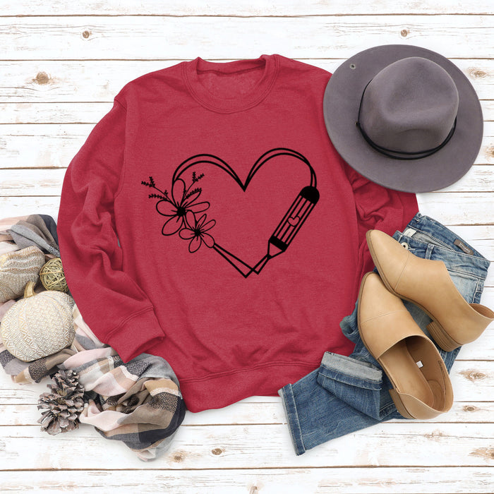 Red sweater (black font) / S