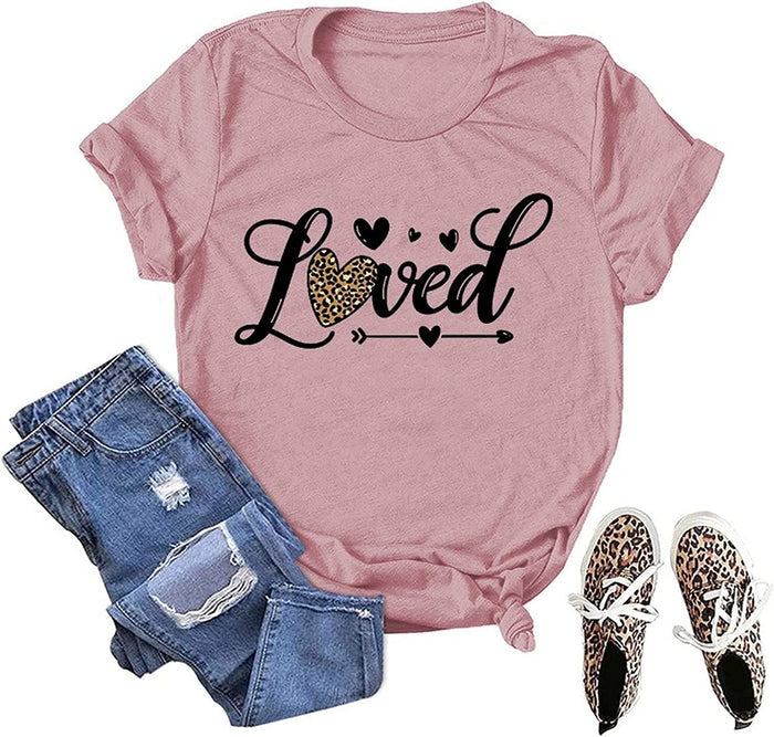 Love Shirt Women Gift for Fiance Tees Valentines Day T-Shirt