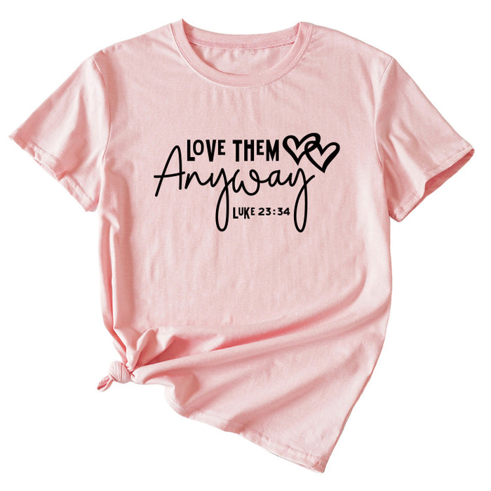 Pink (black font) / S