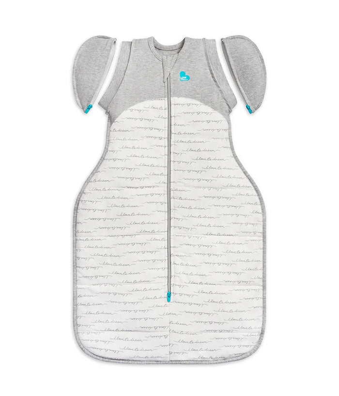Gray and white Love To Dream Swaddle Up Transition Bag 2.5 TOG with detachable sleeves