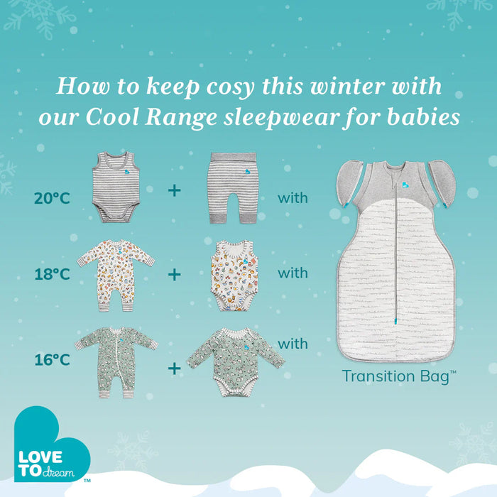 Cute baby sleepwear combos with Love To Dream Swaddle Up Transition Bag 2.5 TOG