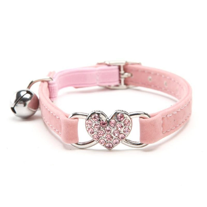 Lovely Heart with Bell Design Cat Collar Cat Care & Grooming Pet Clever