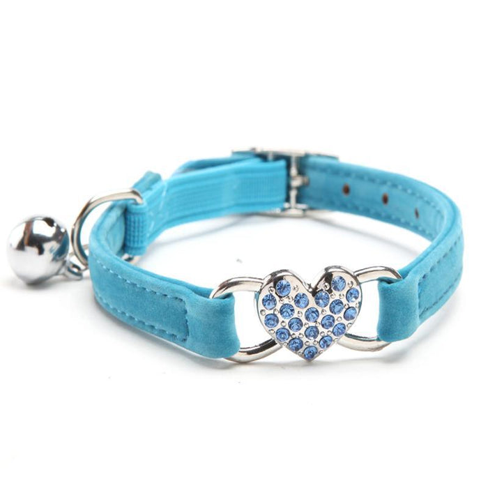 Lovely Heart with Bell Design Cat Collar Cat Care & Grooming Pet Clever