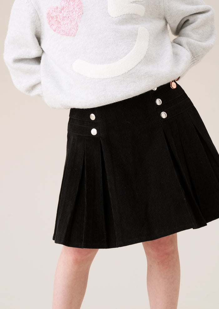 Lucile Cord Pleated Skirt