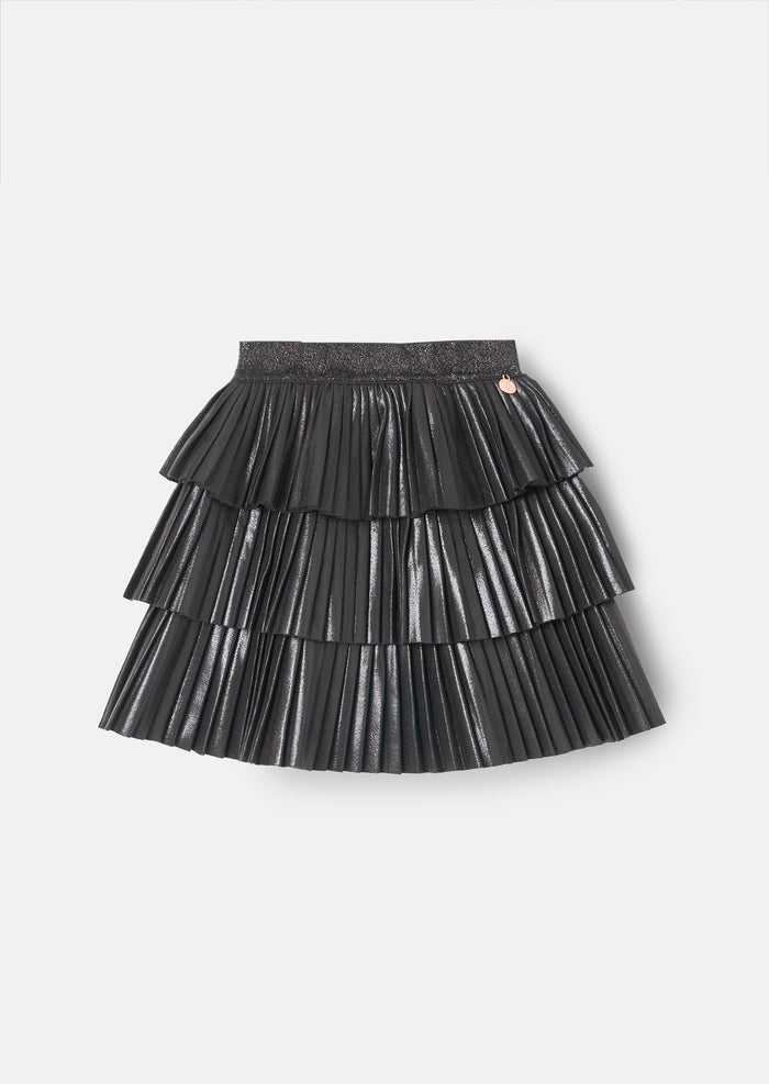 Lucile Metallic Tiered Rara Skirt
