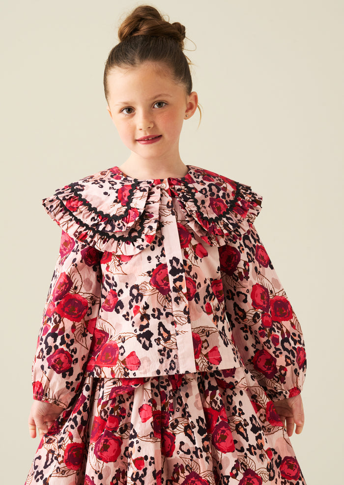 Lyra Animal Rose Print Blouse