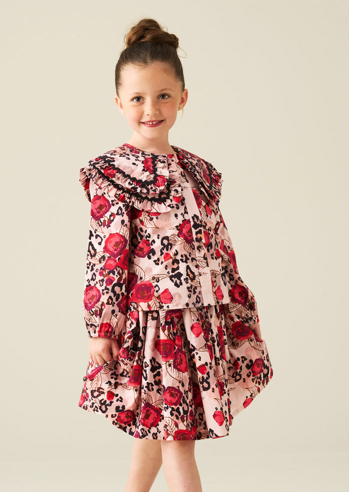 Lyra Animal Rose Print Blouse