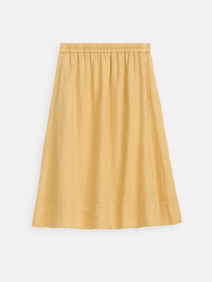 Maddie Skirt in Linen - Light Sienna