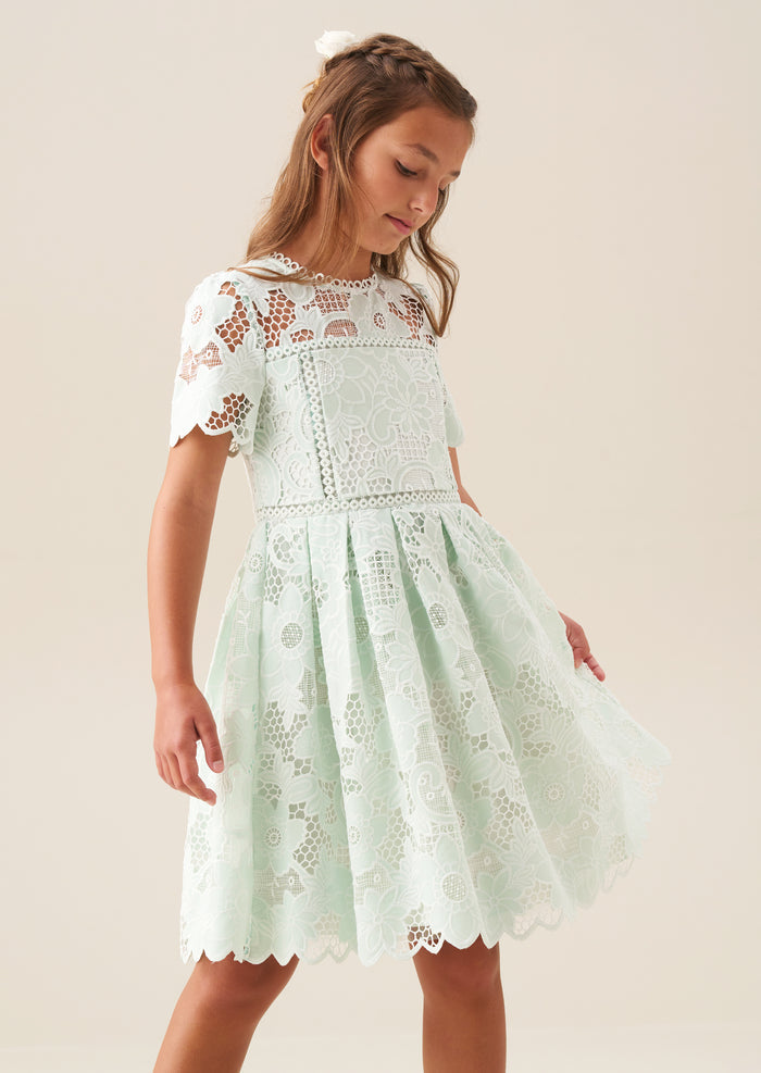 Maeva Mint Lace Dress