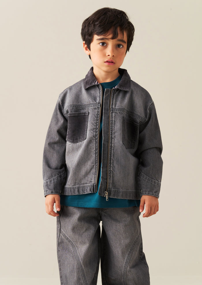 Malik Cord Detail Denim Jacket