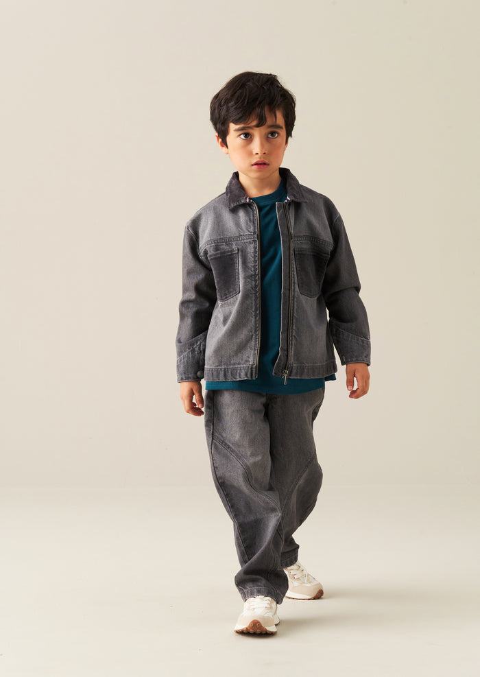 Malik Cord Detail Denim Jacket