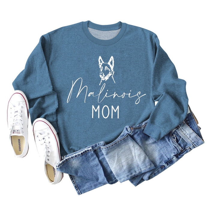 Blue sweater (white font) / S