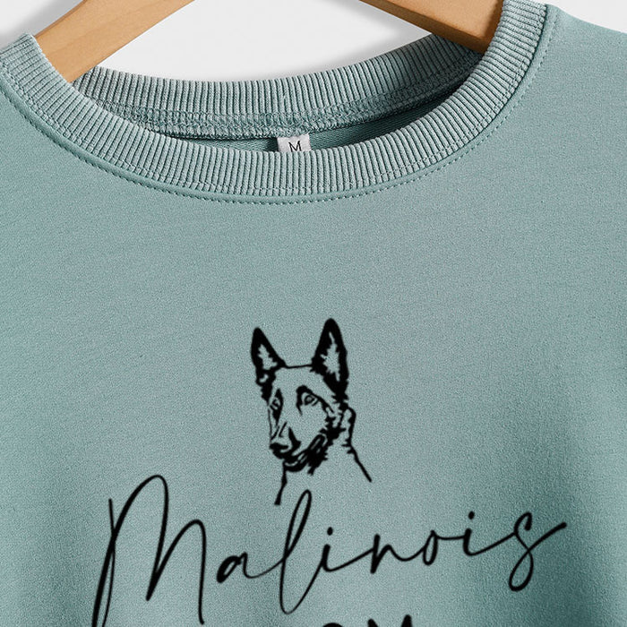 Malinois Mom Letters Puppy Print Fashion Loose Long Sleeve Oversize Sweater