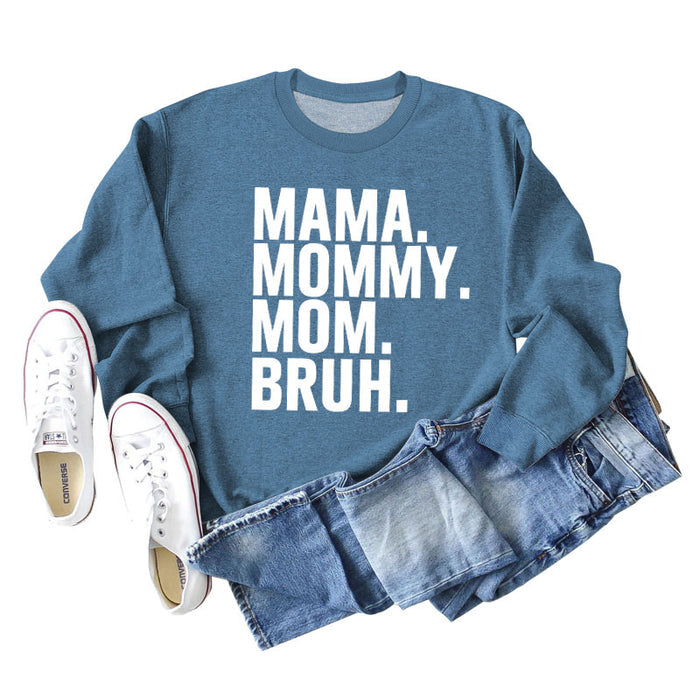 Blue sweater (white font) / L
