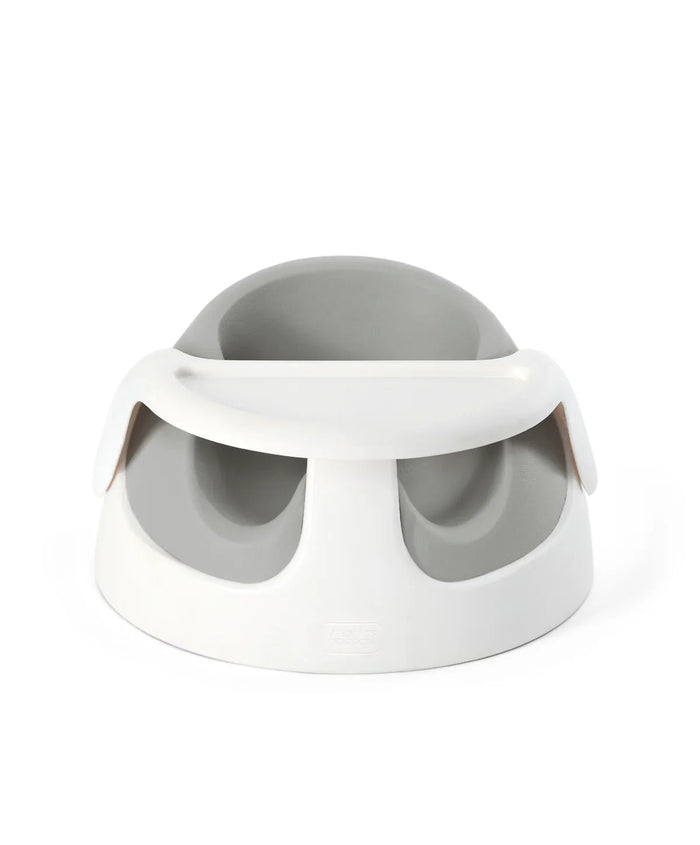 Gray and white baby seat from Mamas & Papas Snug Floor Seat with Activity Tray for comfortable baby strollers playtime