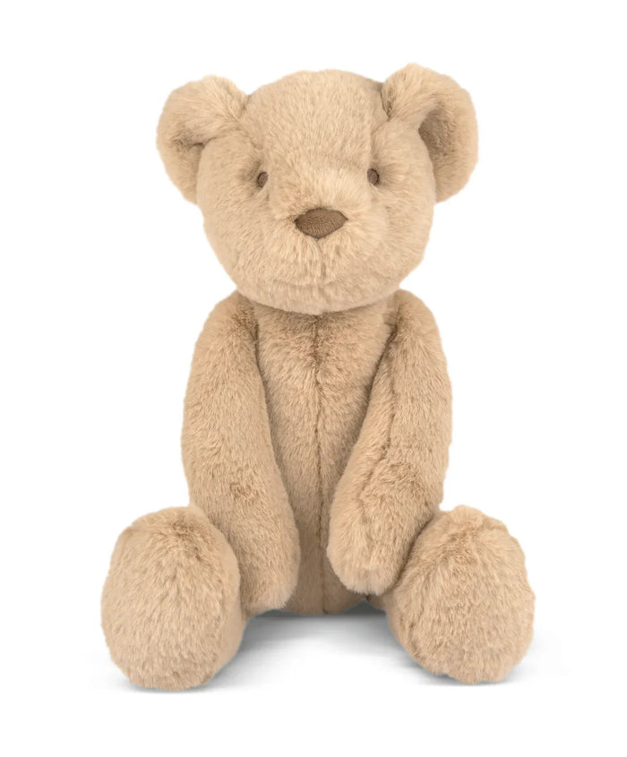 Tan plush teddy bear from Mamas & Papas Teddy Bear Soft Toy, perfect for baby strollers