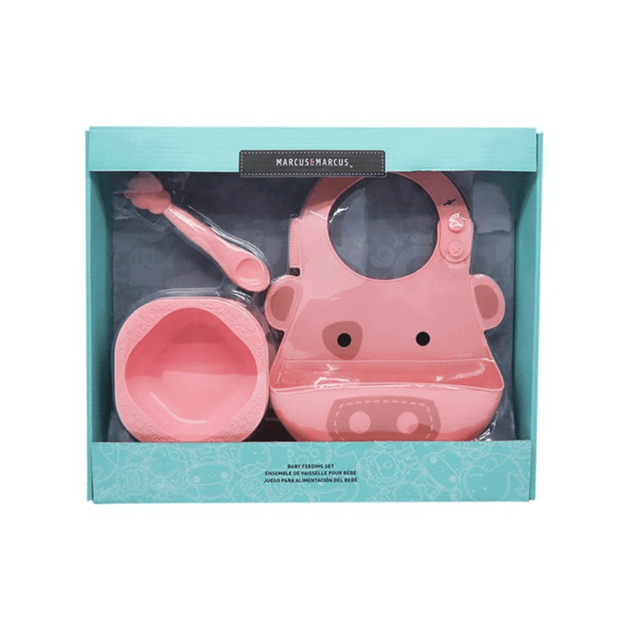 Marcus & Marcus Gift Feeding Set - Blue Hippo